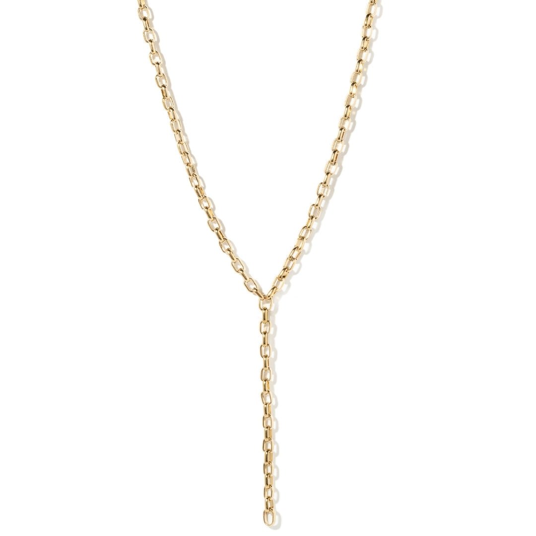 GOLD LARIAT AURUM CHAIN - COLLARES - Malandra Jewelry - TC2217