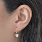 GOLD LOVE DROP HOOPS - ARETES - Malandra Jewelry - ZWA128-QX01326