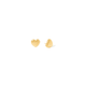 GOLD LOVE HEART STUDS - ARETES - Malandra Jewelry - VCA264-3910