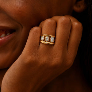 GOLD LUXE HARMONY RING - ANILLOS - Malandra Jewelry - EUWR486.7-JDR0101326-7