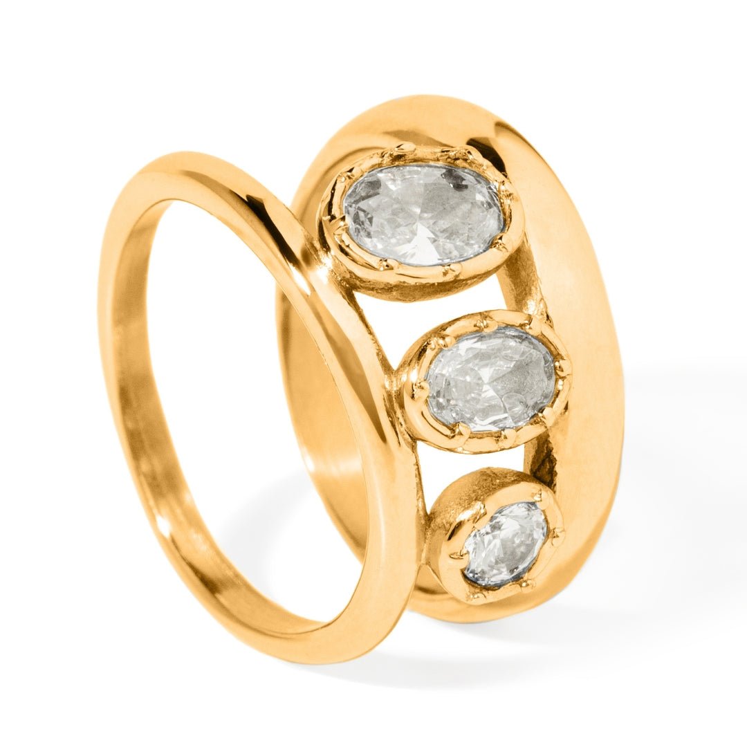GOLD LUXE HARMONY RING - ANILLOS - Malandra Jewelry - EUWR486.7-JDR0101326-7