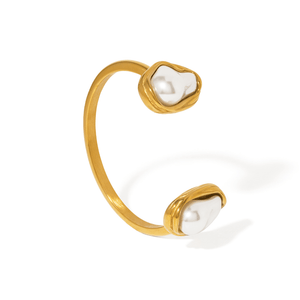 Gold Luxe Pearl Bracelet - PULSERAS - Malandra Jewelry - EUWP745-JDB0105002
