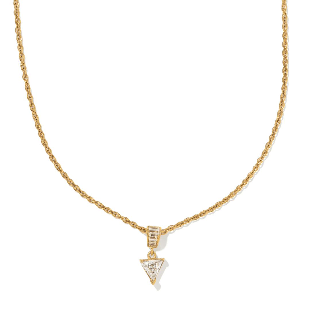 Gold Luxe Triangle Necklace - COLLARES - Malandra Jewelry - EUWC635-JDN0306113