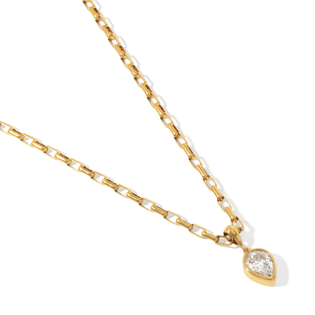 Gold Majestic Drop Necklace - COLLARES - Malandra Jewelry - EUWC636-JDN0306111