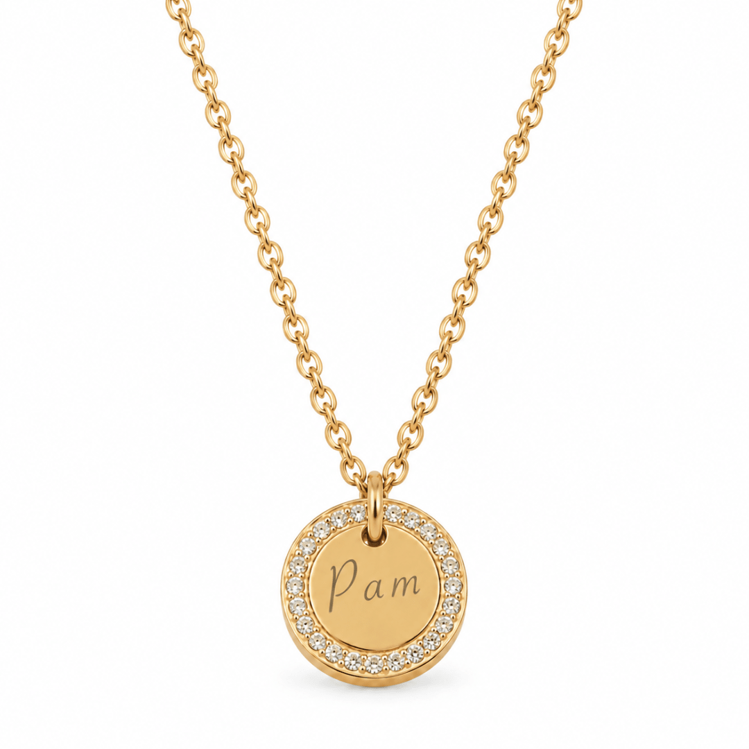 GOLD MEDAL CUSTOM NECKLACE - COLLARES GRABADOS - Malandra Jewelry - LJC1-JT-N2830
