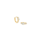 GOLD MINI GLEAM HOOPS - ARETES - Malandra Jewelry - ZWA131-QX01345