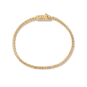 Gold Moissanite 2mm Tennis Bracelet - PULSERAS - Malandra Jewelry - LSP5-HKG0002