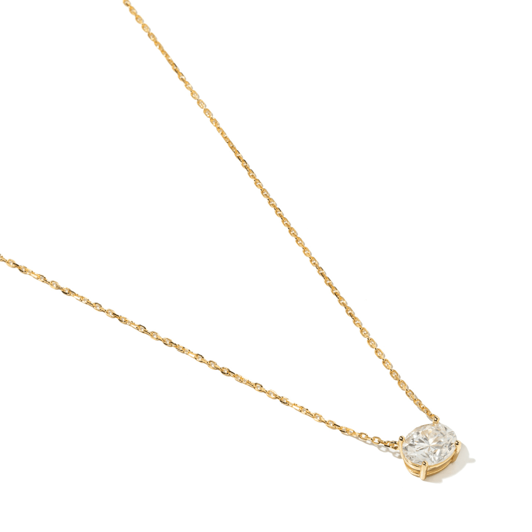 Gold Moissanite Muse Necklace - COLLARES - Malandra Jewelry - LSC28-HC59187