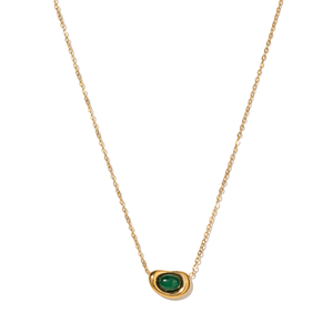 Gold Moss Olive Necklace - COLLARES - Malandra Jewelry - EUWC761-JDN0108053