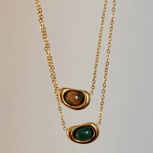Gold Moss Olive Necklace - COLLARES - Malandra Jewelry - EUWC761-JDN0108053