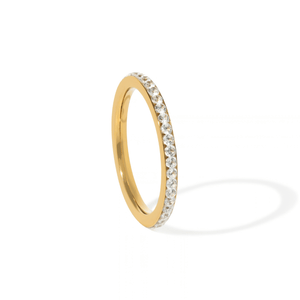 Gold Pavé Band Ring - ANILLOS - Malandra Jewelry - EUWR644.7-JDR0306085-7