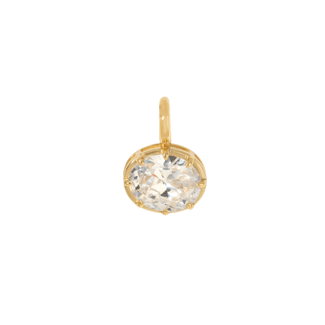 Gold Petite Oval Charm - DIJES - Malandra Jewelry - LLD8