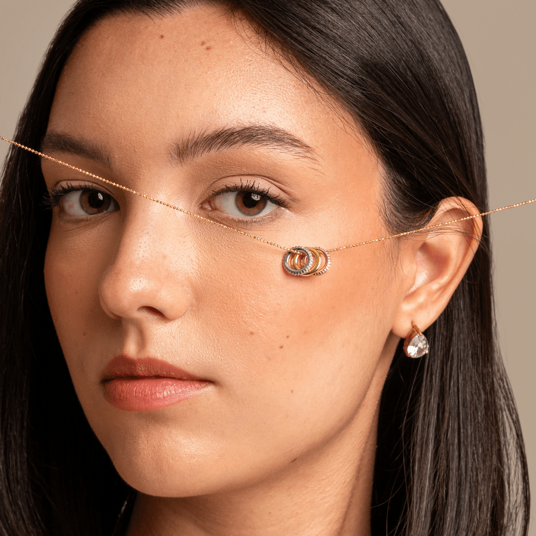 Gold Plain Ahavah Charm - DIJES - Malandra Jewelry - EYHD185.D