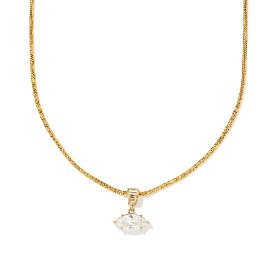 Gold Radiant Marquise Necklace - COLLARES - Malandra Jewelry - EUWC634-JDN0306121