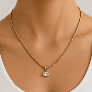 Gold Radiant Marquise Necklace - COLLARES - Malandra Jewelry - EUWC634-JDN0306121