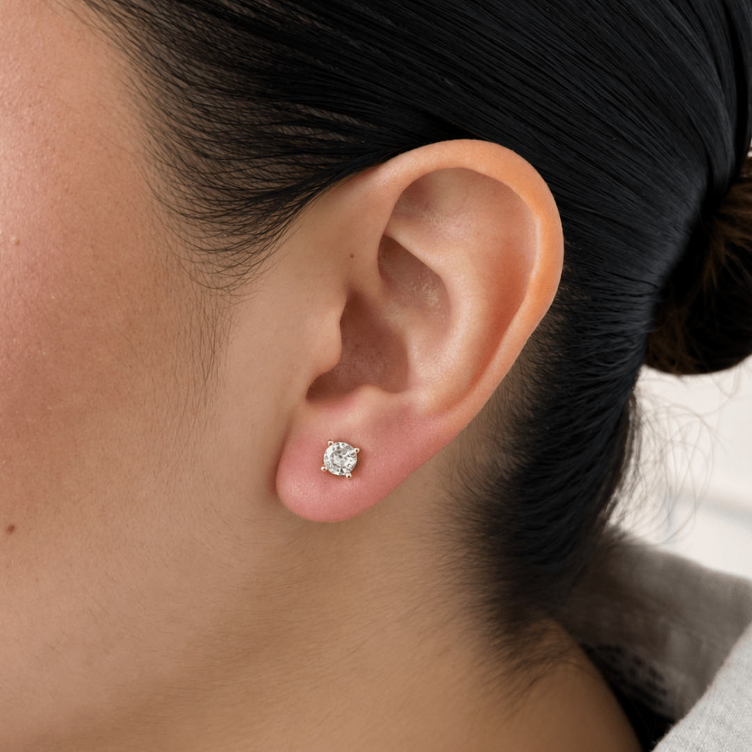 Gold Radiant Piercing - ARETES - Malandra Jewelry - ZTA38-EGD1327