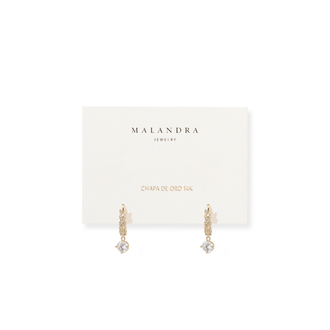 Gold Royale Huggies - ARETES - Malandra Jewelry - ZWA143-QX08164Z