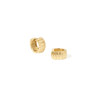 GOLD RUGGED HOOPS - ARETES - Malandra Jewelry - ZWA106-QX06489