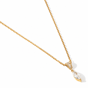 Gold Shimmer Oval Necklace - COLLARES - Malandra Jewelry - EUWC637-JDN0306112