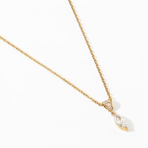 Gold Shimmer Oval Necklace - COLLARES - Malandra Jewelry - EUWC637-JDN0306112