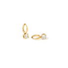 GOLD SHINE DROP HOOPS - ARETES - Malandra Jewelry - ZWA127-QX01324