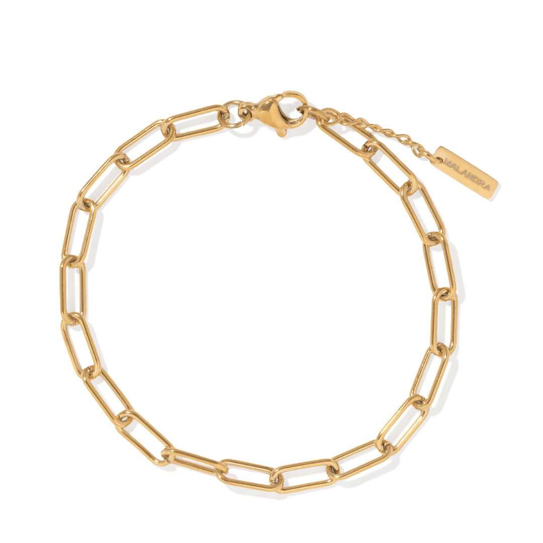 Gold Sleek Link Bracelet - PULSERAS - Malandra Jewelry - EYHP188