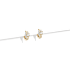 GOLD SLIM GLEAM HOOPS - ARETES - Malandra Jewelry - ZWA135-QX01319