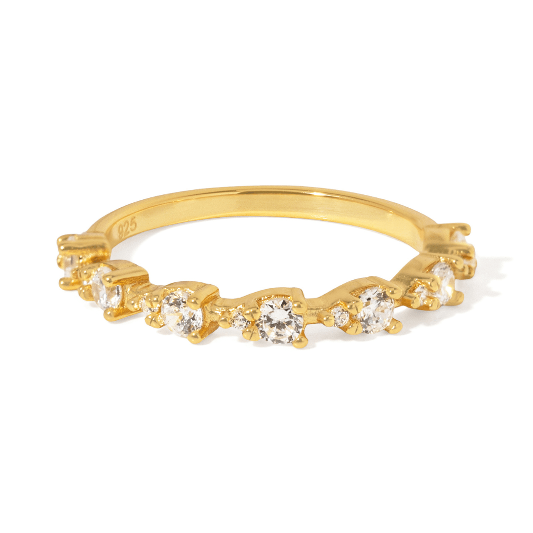 Gold Spark Eternity Ring - ANILLOS - Malandra Jewelry - LGR19.5-R-F5326