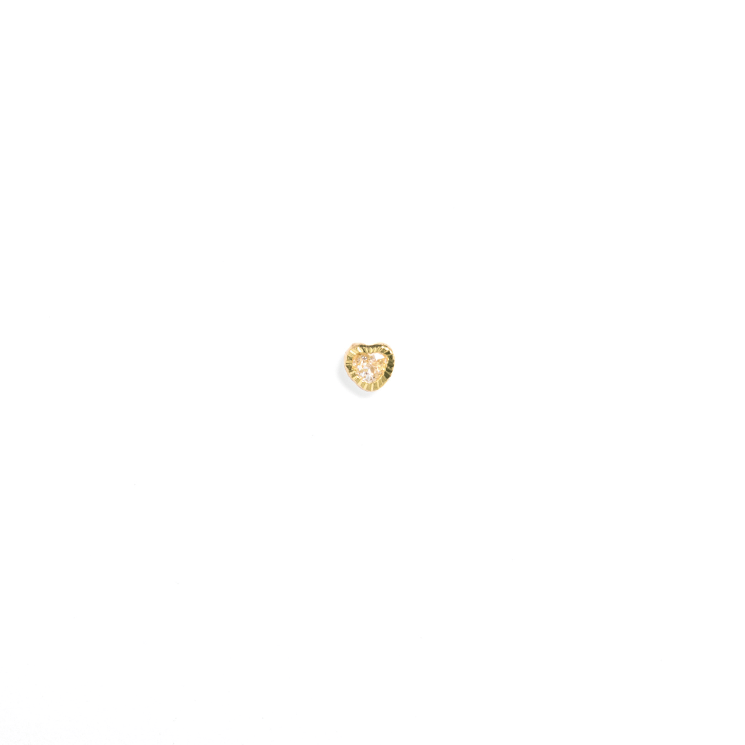 GOLD SPARK HEART PIERCING - ARETES - Malandra Jewelry - KMA29 - 10104