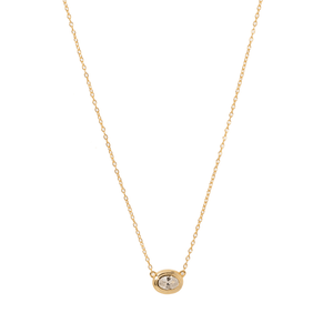 Gold Spark Oval Necklace - COLLARES - Malandra Jewelry - LGC10-N-E11695