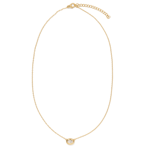 Gold Spark Oval Necklace - COLLARES - Malandra Jewelry - LGC10-N-E11695