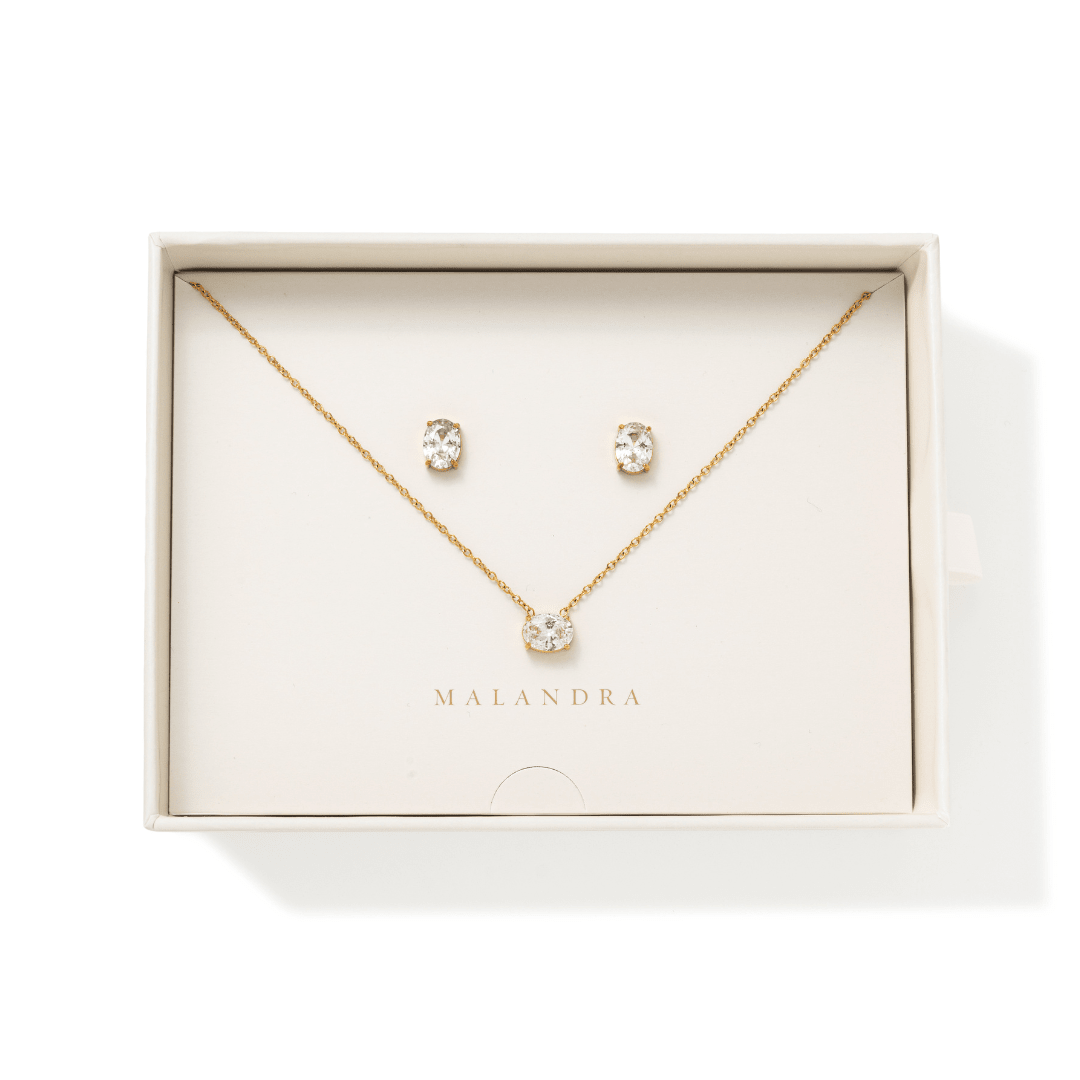 Gold Sparkling Night Gift Set - SETS DE REGALO - Malandra Jewelry - EUWS621-JDS0204302-set