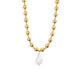 GOLD SPHERE PEARL NECKLACE - COLLARES - Malandra Jewelry - TC1840