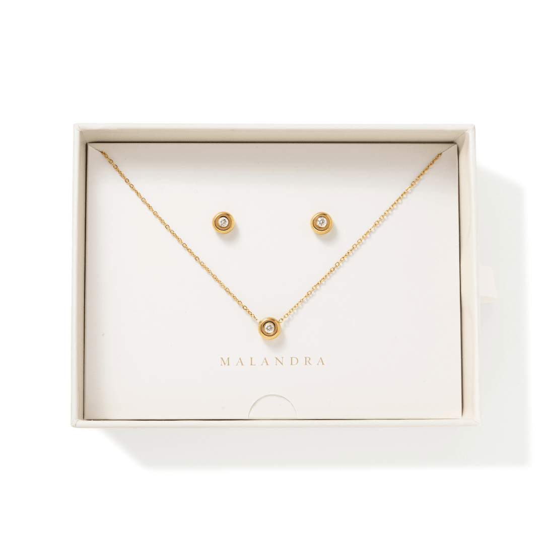 Gold Spotlight Gift Set - SETS DE REGALO - Malandra Jewelry - EUWS620-JDS0209002-set