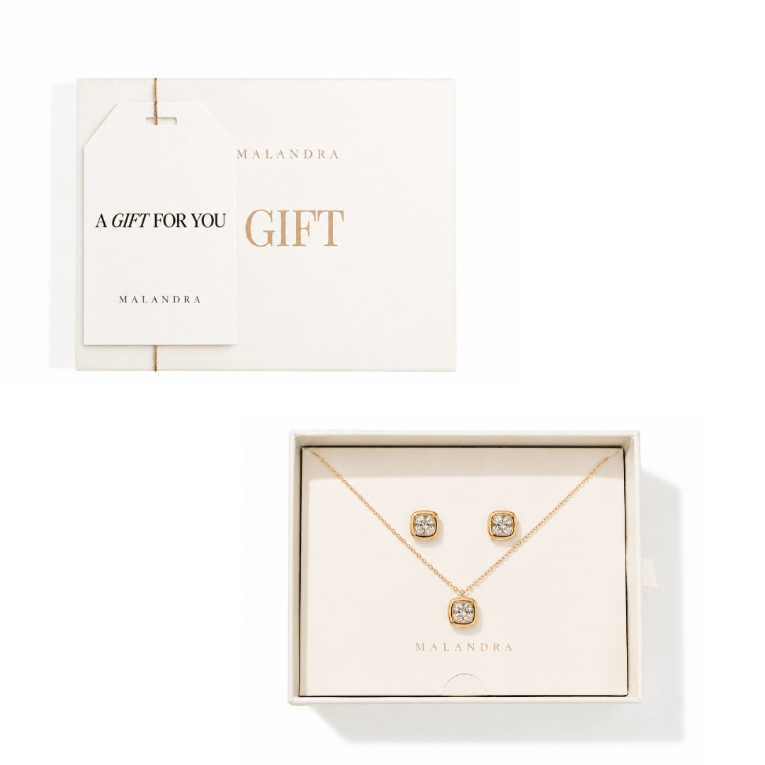 Gold Square Luxe Gift Set - SETS REGALO - Malandra Jewelry - EUWS682-JDS0307002