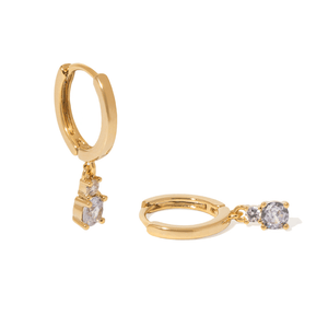 Gold Starlight Drop Earrings - ARETES - Malandra Jewelry - ZYA24