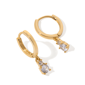 Gold Starlight Drop Earrings - ARETES - Malandra Jewelry - ZYA24