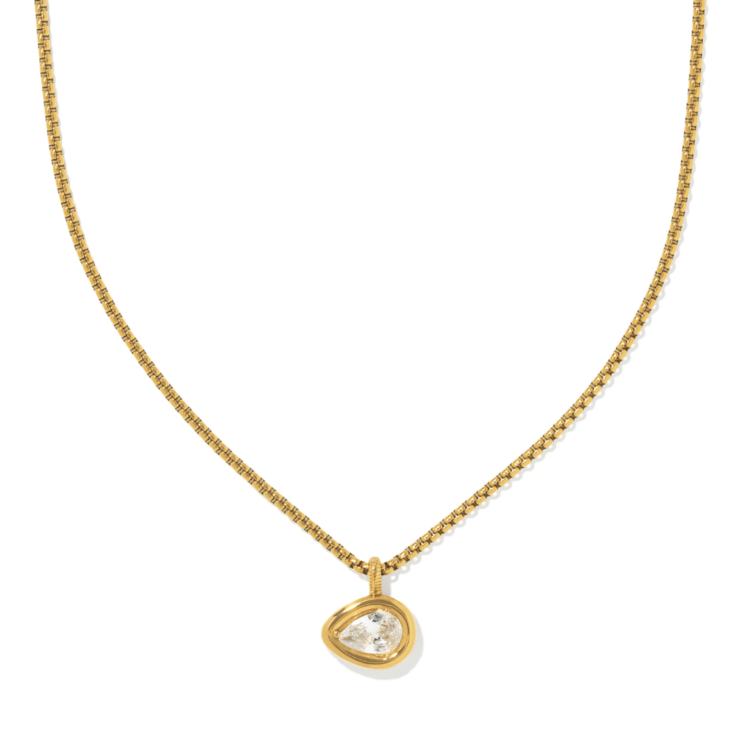Gold Sway Drop Necklace - COLLARES - Malandra Jewelry - EUWC632-JDN0306120