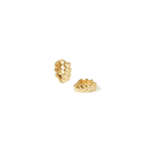 GOLD SWEETHEART HOOPS - ARETES - Malandra Jewelry - ZWA110-QX06514