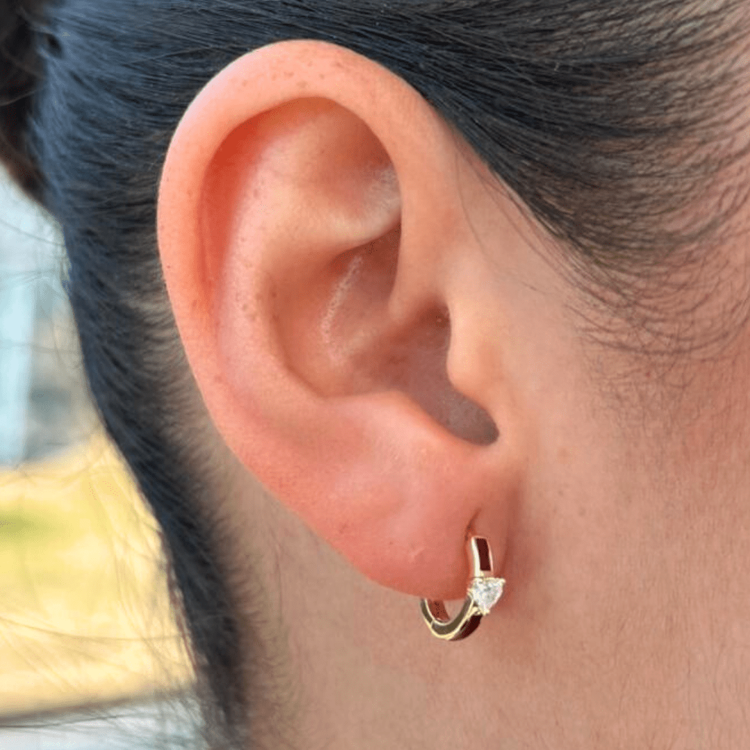 GOLD TERRACOTTA HUGGIES - ARETES - Malandra Jewelry - ZWA99-QX01352