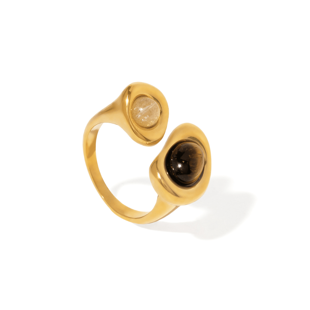 Gold Toffee Milk Ring - ANILLOS - Malandra Jewelry - EUWR757-JDR0108024-1