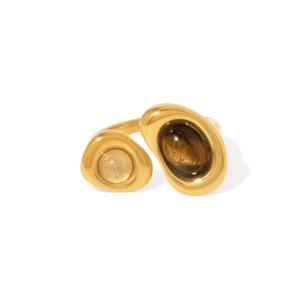 Gold Toffee Milk Ring - ANILLOS - Malandra Jewelry - EUWR757-JDR0108024-1