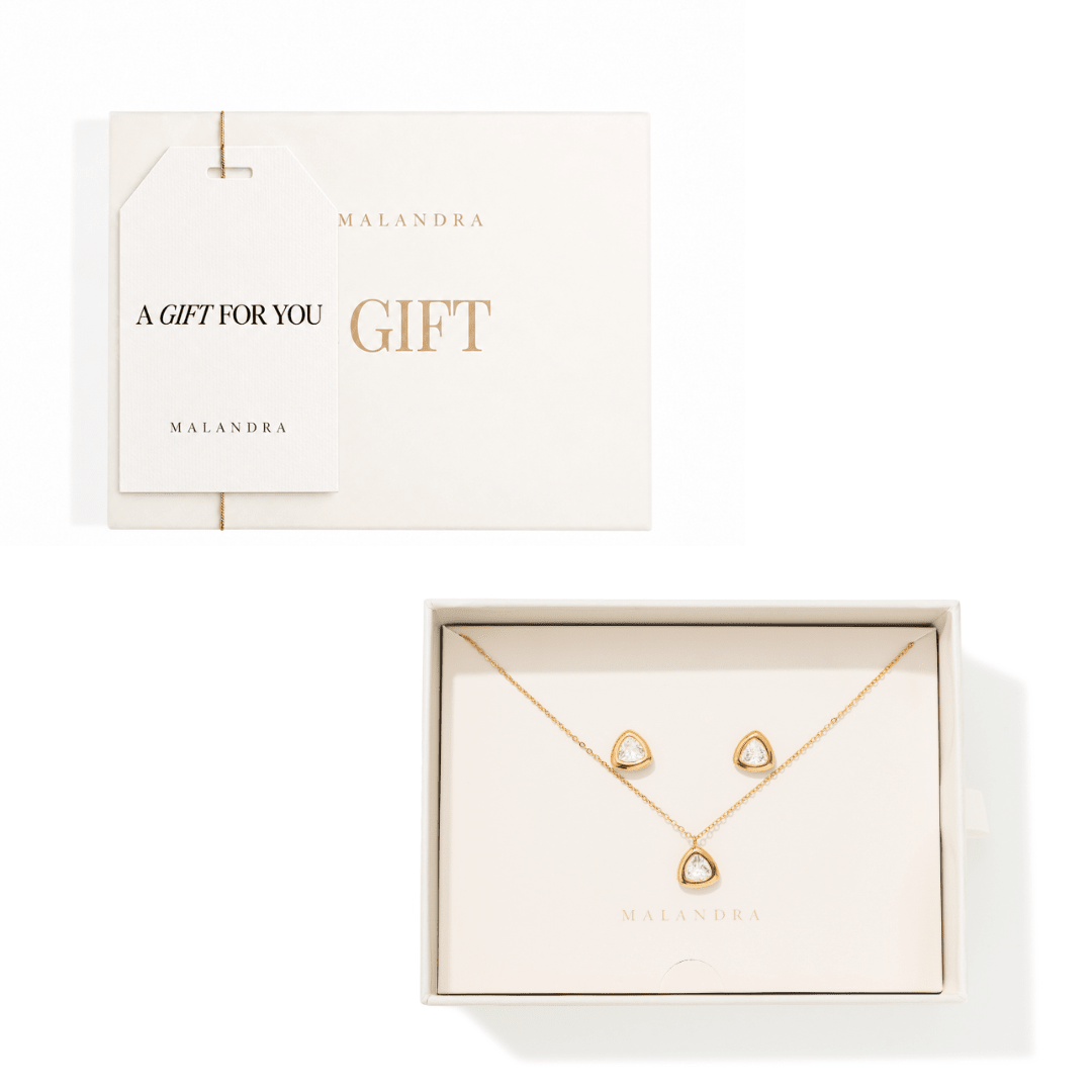 Gold Triangle Luxe Gift Set - SETS REGALO - Malandra Jewelry - EUWS684-JDS0307003