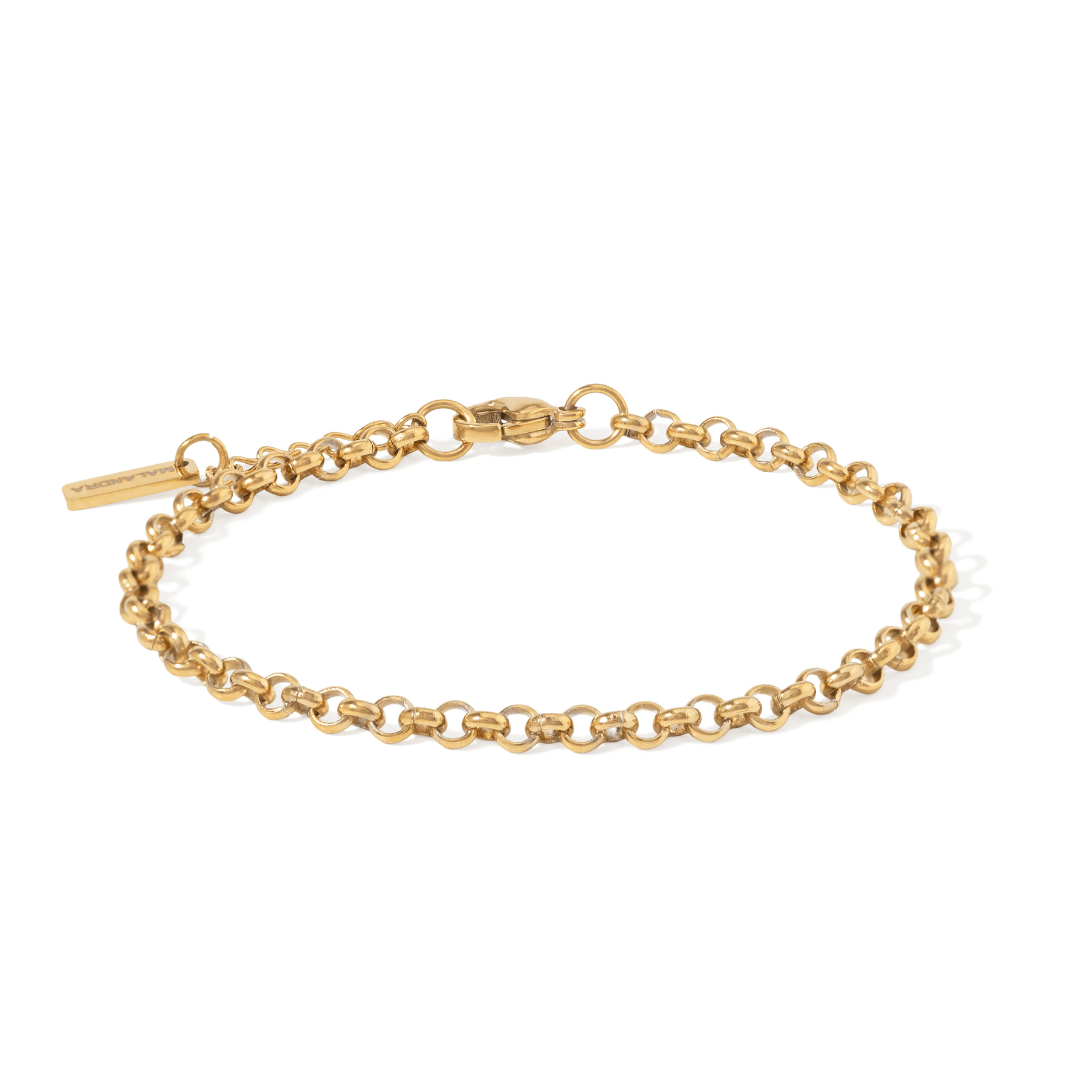 Gold Woven Link Bracelet - PULSERAS - Malandra Jewelry - EYHP189