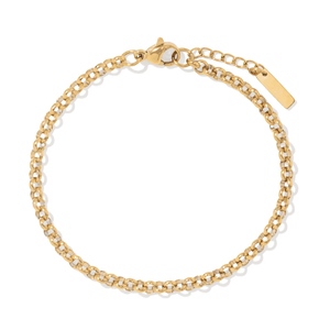 Gold Woven Link Bracelet - PULSERAS - Malandra Jewelry - EYHP189