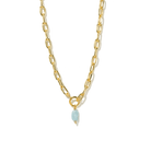GOLDEN AQUAMARINE COSTA NECKLACE - COLLARES - Malandra Jewelry - TC2038