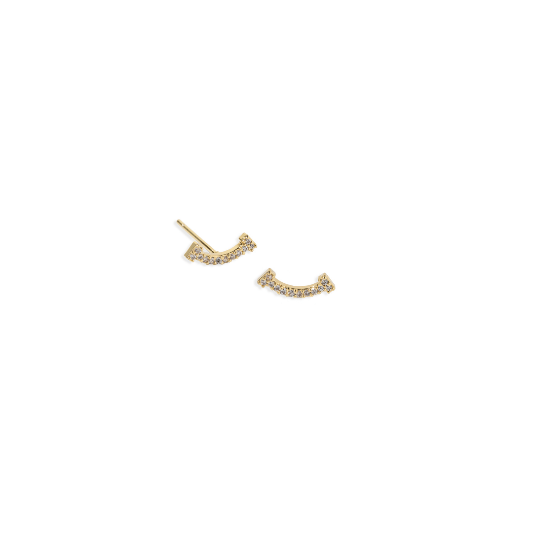 GOLDEN ARC MAXI EARRINGS - ARETES - Malandra Jewelry - ZWA78 - QX00829
