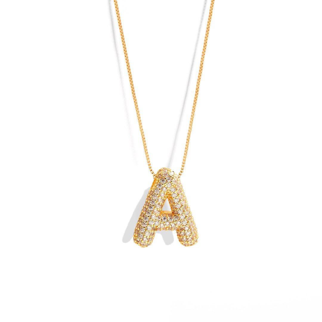 GOLDEN BALLOON SPARK LETTER NECKLACE - COLLARES - Malandra Jewelry - EZC4.B - VL487