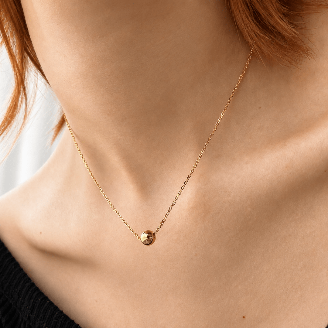 GOLDEN BEAD GRATITUDE NECKLACE - COLLARES - Malandra Jewelry - TC1374