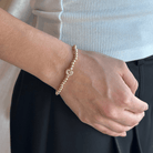GOLDEN BEADS INITIAL BRACELET - PULSERAS - Malandra Jewelry - AP1445.B - J46193